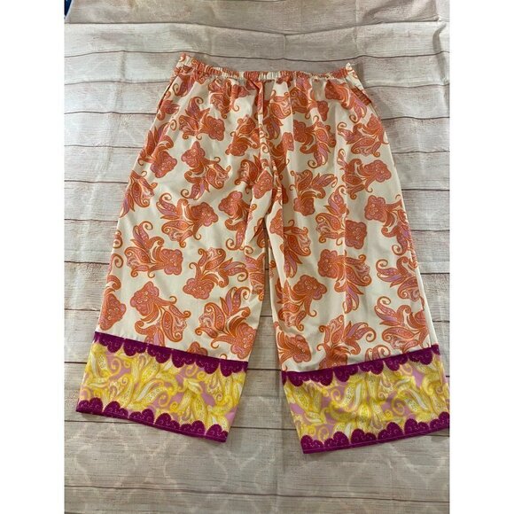 Eloquii Women's Patterned Colorful Crop Pants - 26 - Picture 13 of 13